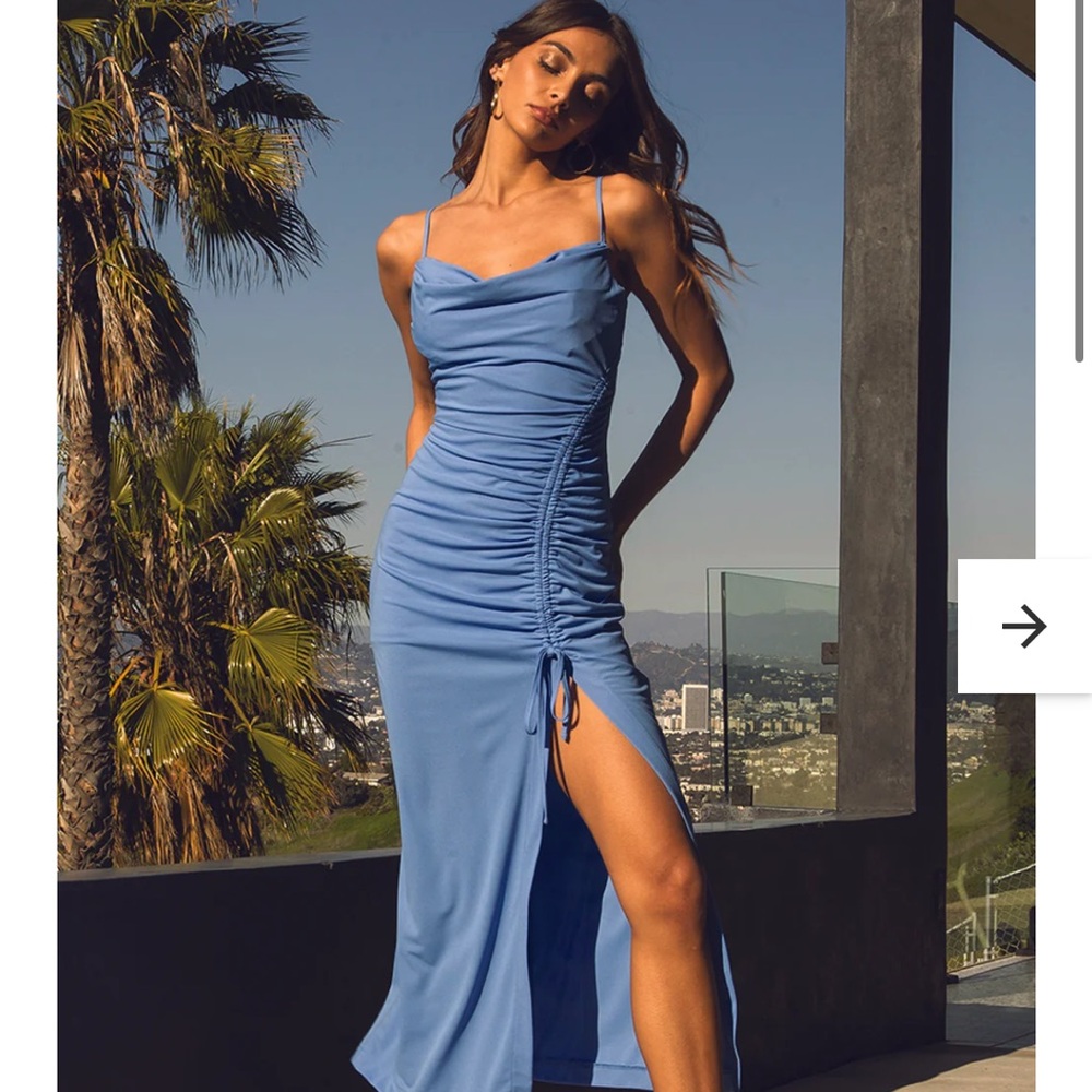 Line and dot never worn blue maxi dress (Allison Dress)